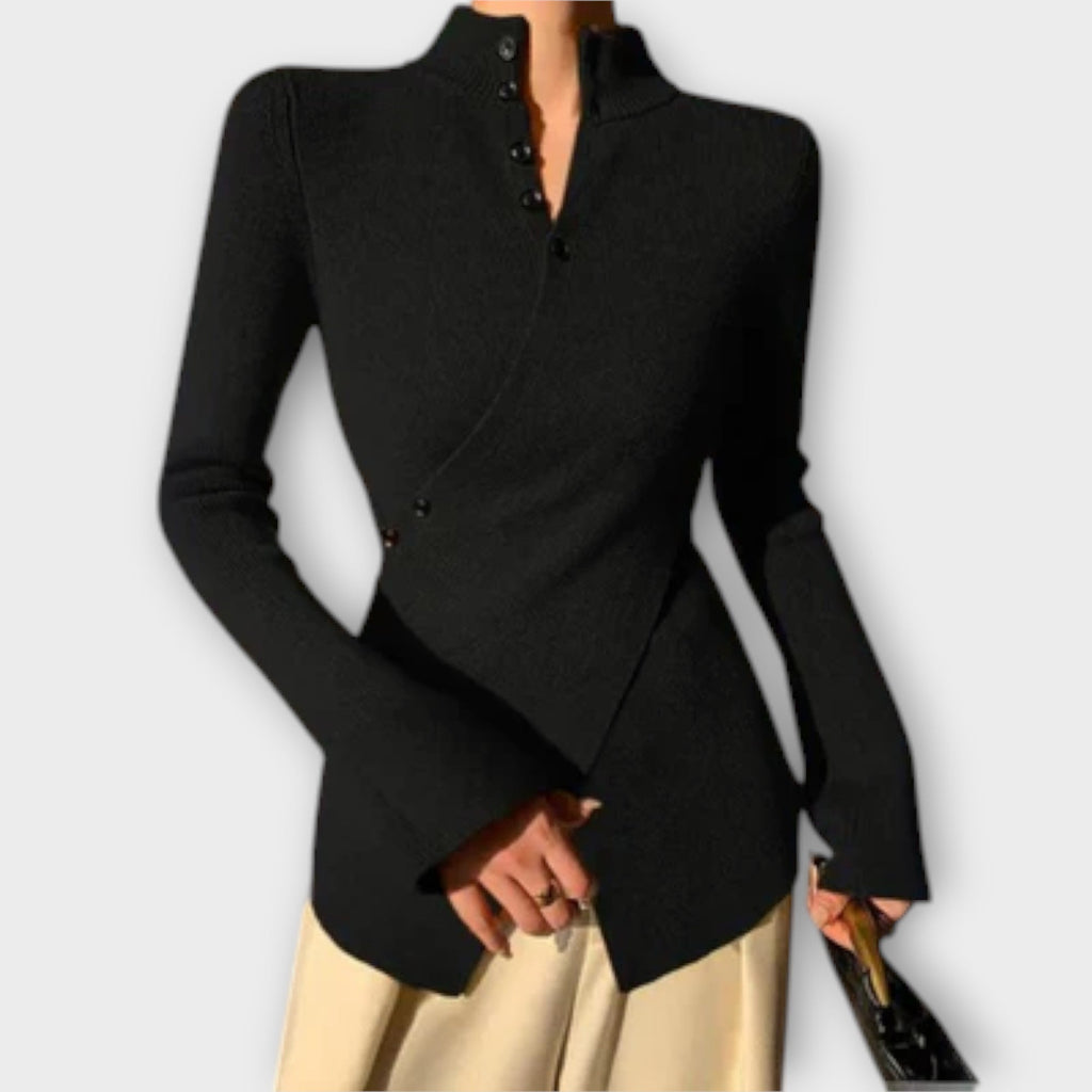 Michiko – Eleganter Slim Fit Strickpullover