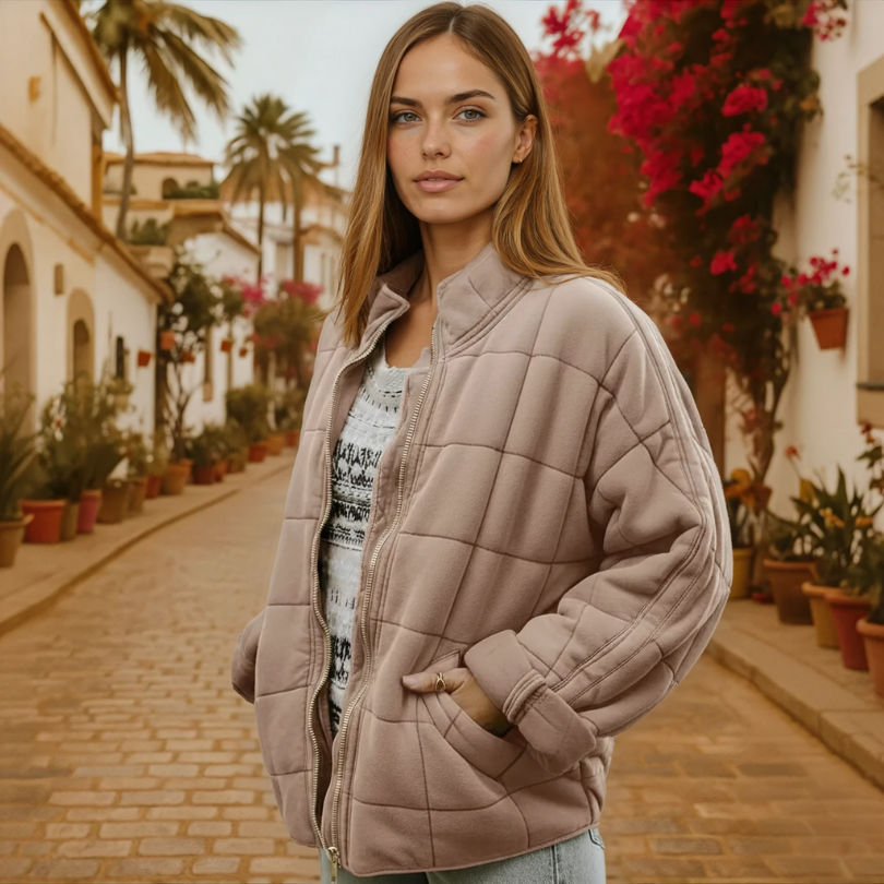 Nalaya™ | Gestepptes Fleece-Jacke mit Reißverschluss