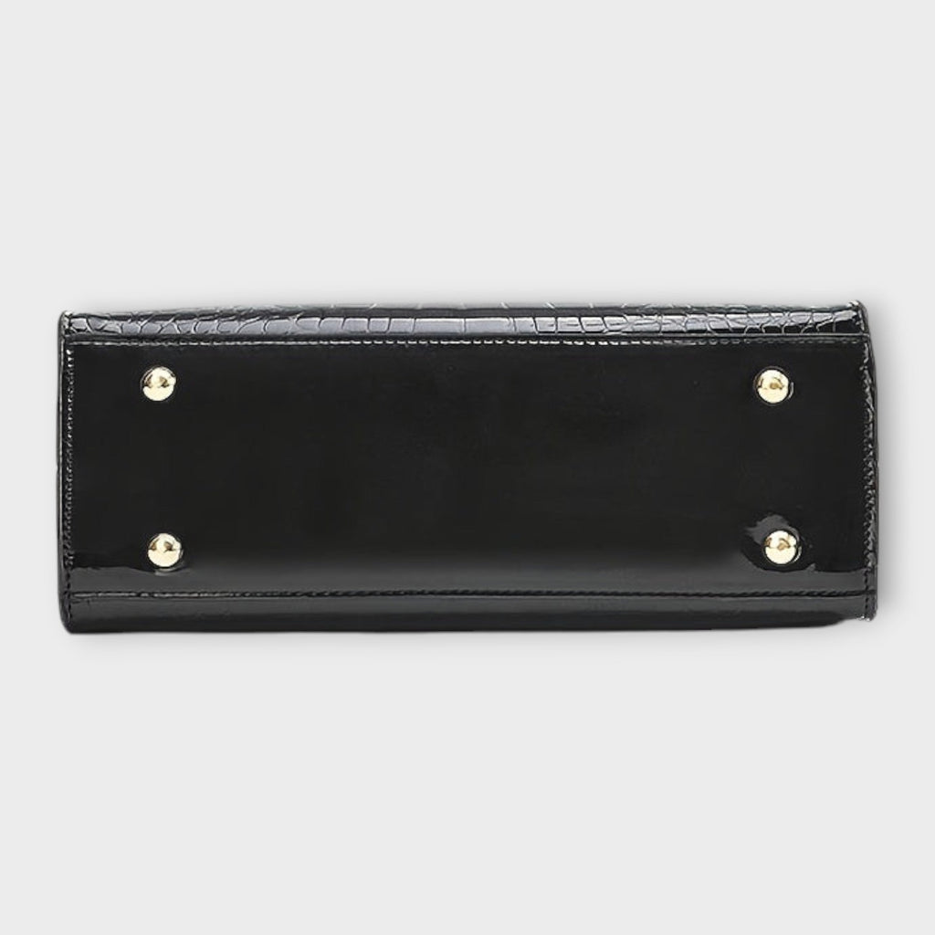 Aurora. -  Glänzende Krokodilledermuster-Handtasche