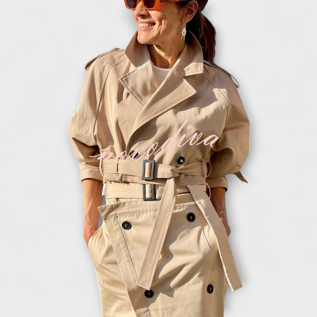 Aurora- Elegante Jacke Midi-Rock mit Taschen