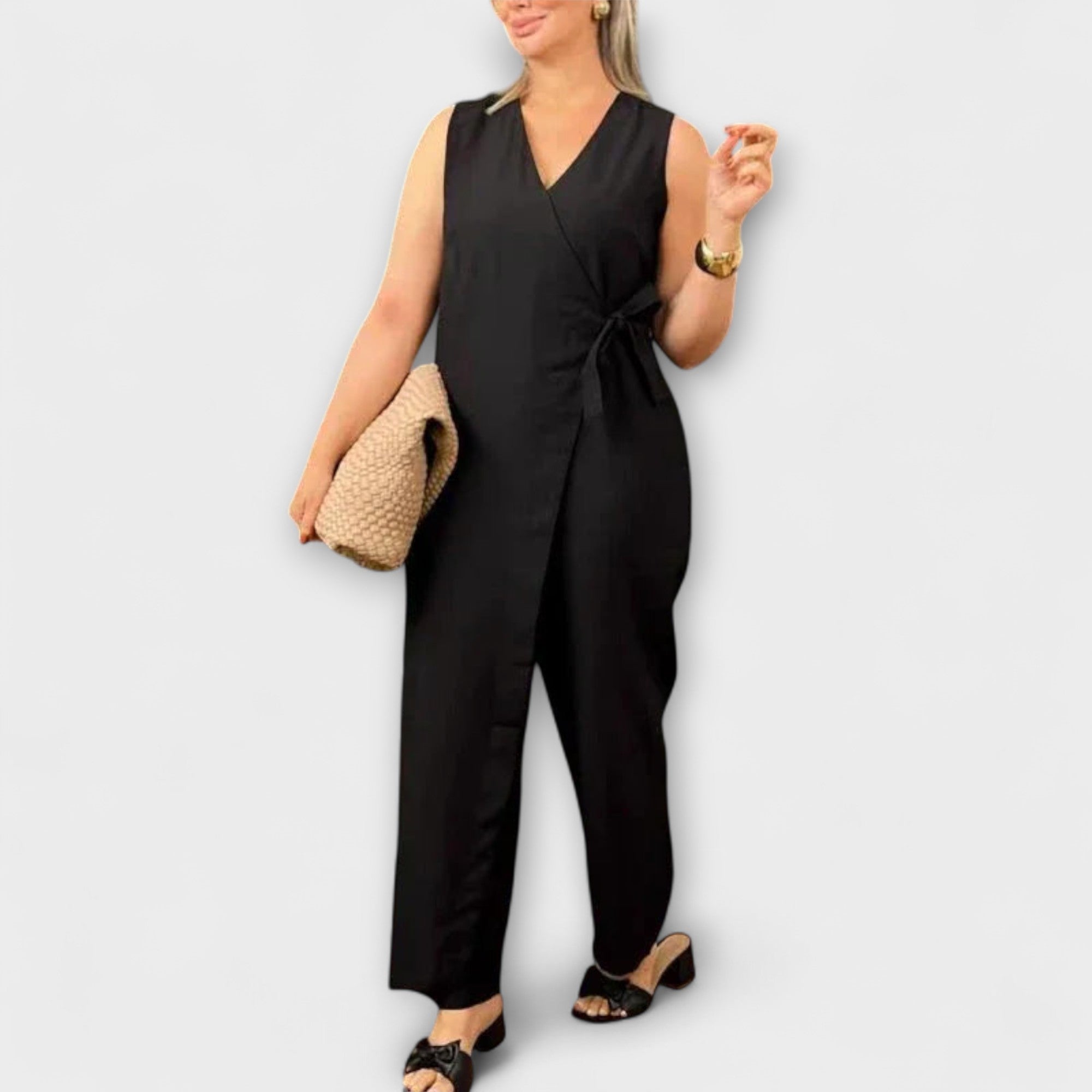 Inés - Schicker Jumpsuit mit V-Ausschnitt