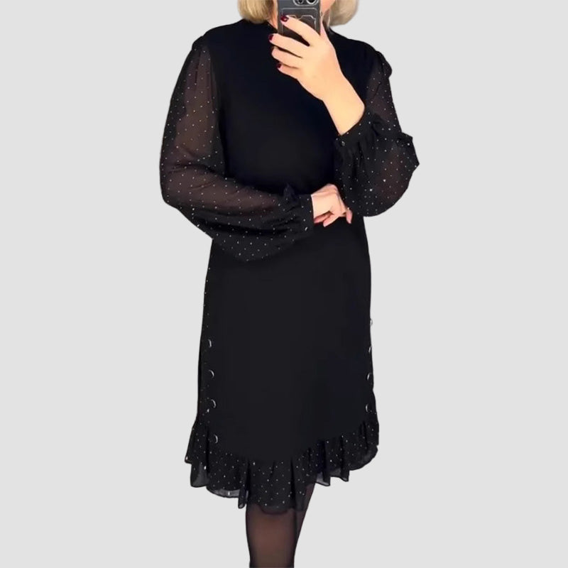 Marélle | Gestuftes Midikleid mit Punkten