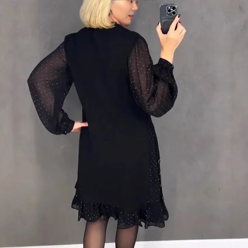 Marélle | Gestuftes Midikleid mit Punkten